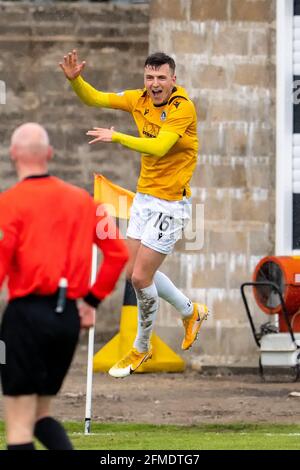 Elgin, Großbritannien. Mai 2021. 8 Mai 2021. Dies ist aus dem Scottish League Two Play-off-Spiel zwischen Elgin City und Edinburgh City. 16 Edinburgh, Josh Campbell feiert sein Ziel. Quelle: JASPERIMAGE/Alamy Live News Stockfoto