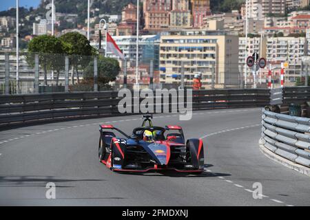 22 Rowland Oliver (gbr), Nissan e.Dams, Nissan IM02, Aktion während des Monaco ePrix 2021, 4. Treffen der Formel-E-Weltmeisterschaft 2020-21, auf dem Circuit de Monaco am 8. Mai in Monaco - Foto Grégory Lenormand / DPPI Stockfoto