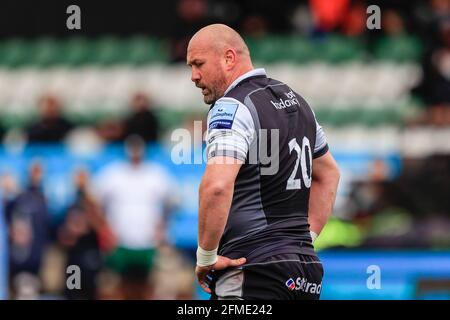 Newcastle, Großbritannien. Mai 2021. Carl Fearns von Newcastle Falcons während des Spiels in Newcastle, Vereinigtes Königreich am 5/8/2021. (Foto von Iam Burn/News Images/Sipa USA) Quelle: SIPA USA/Alamy Live News Stockfoto