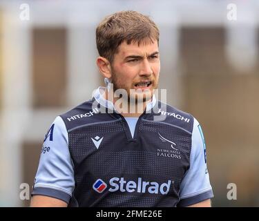 Newcastle, Großbritannien. Mai 2021. Ben Stevenson von Newcastle Falcons während des Spiels in Newcastle, Vereinigtes Königreich am 5/8/2021. (Foto von Iam Burn/News Images/Sipa USA) Quelle: SIPA USA/Alamy Live News Stockfoto