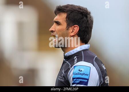 Newcastle, Großbritannien. Mai 2021. Matias Orlando von Newcastle Falcons während des Spiels in Newcastle, Vereinigtes Königreich am 5/8/2021. (Foto von Iam Burn/News Images/Sipa USA) Quelle: SIPA USA/Alamy Live News Stockfoto