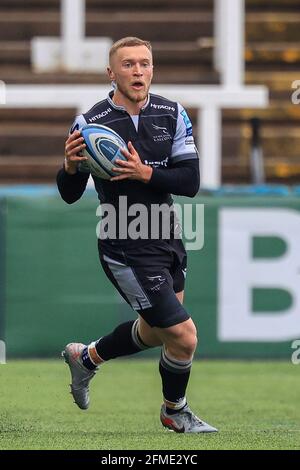 Newcastle, Großbritannien. Mai 2021. Brett Connon von Newcastle Falcons mit dem Ball in Newcastle, Vereinigtes Königreich am 5/8/2021. (Foto von Iam Burn/News Images/Sipa USA) Quelle: SIPA USA/Alamy Live News Stockfoto