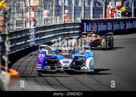 28 Günther Maximilian (ger), BMW i Andretti Motorsport, BMW iFE.21, Aktion beim Monaco ePrix 2021, 4. Treffen der Formel-E-Weltmeisterschaft 2020-21, auf dem Circuit de Monaco am 8. Mai in Monaco - Foto Grégory Lenormand / DPPI Stockfoto