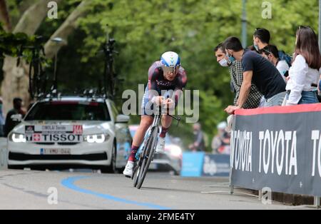 CIMOLAI Davide ITA (START-UP NATION) während der Italien-Rundfahrt, Giro d'Italia 2021, Etappe 1, Einzelzeitfahren Turin - Turin am 8. Mai 2021 in IT Stockfoto