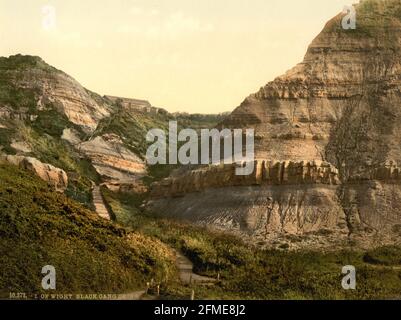 Blackgang Chine Schlucht, Isle of Wight um 1890-1900 Stockfoto