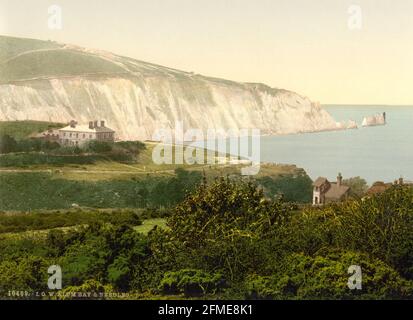 Alum Bay and the Needles, Isle of Wight um 1890-1900 Stockfoto