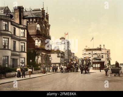 Das Royal Pier Hotel und das Royal Esplanade Hotel, Ryde, Isle of Wight um 1890-1900 Stockfoto