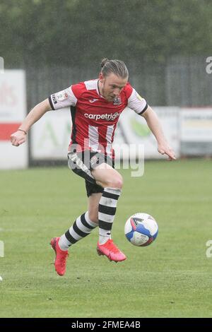 Exeter, Großbritannien. Mai 2021. Matt Jay von Exeter City während des Sky Bet League 2-Spiels zwischen Exeter City und Barrow am 8. Mai 2021 im St James' Park, Exeter, England. Foto von Dave Peters. Quelle: Prime Media Images/Alamy Live News Stockfoto