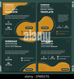 Set von Social Media Post Template Design. Gute Vorlage für Werbedesign. Stock Vektor