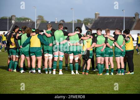 Connacht-Spieler beim Guinness PRO14 Rainbow Cup Round 2-Spiel zwischen Connacht Rugby und Leinster Rugby am 8. Mai 2021 auf dem Sportplatz in Galway, Irland (Foto: Andrew SURMA / SIPA USA) Stockfoto