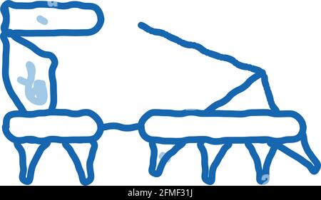 Eisklettern Alpinismus Spike Shoe Tool Doodle Icon handgezeichnete Illustration Stock Vektor