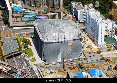 Xiqu Center (戲曲中心), ein chinesisches Opernhaus im West Kowloon Cultural District, Hongkong Stockfoto