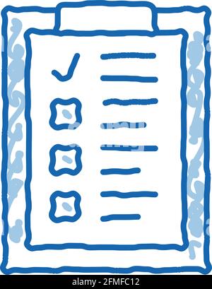 Stimmzettel Doodle-Symbol Handgezeichnete Illustration Stock Vektor