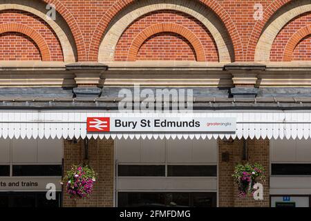 Bahnhof, Bury St Edmunds, Suffolk, England Stockfoto