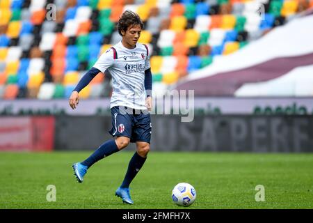 Udine, Italien. Mai 2021. Emanuel Vignato (Bologna) während Udinese Calcio vs Bologna FC, Italienische Fußballserie A Spiel in Udine, Italien, Mai 08 2021 Quelle: Independent Photo Agency/Alamy Live News Stockfoto