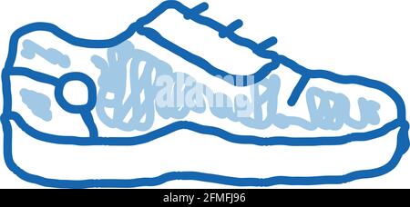 Spezielle Sportschuhe Doodle Symbol handgezeichnete Illustration Stock Vektor