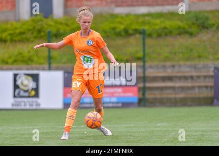 Lore Jacobs (17) von AA Gent während eines weiblichen Fußballspiels zwischen RSC Anderlecht Dames und AA Gent Ladies am fünften Spieltag des Spiels aus 1 der Saison 2020 - 2021 der belgischen Womens Super League , samstag, 8. Mai 2021 in Brüssel , Belgien . FOTO SPORTPIX.BE * nicht für die Verwendung und den Verkauf in Belgien * Stockfoto