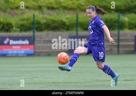 Stefania Vatafu (10) von Anderlecht im Bild während eines weiblichen Fußballspiels zwischen RSC Anderlecht Dames und AA Gent Ladies am fünften Spieltag des Spiels aus 1 der Saison 2020 - 2021 der belgischen Womens Super League , samstag, 8. Mai 2021 in Brüssel , Belgien . FOTO SPORTPIX.BE * nicht für die Verwendung und den Verkauf in Belgien * Stockfoto