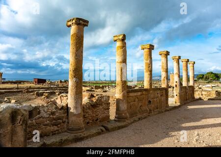 Alte Ruinen in Paphos Archäologischen Park Zypern Stockfoto