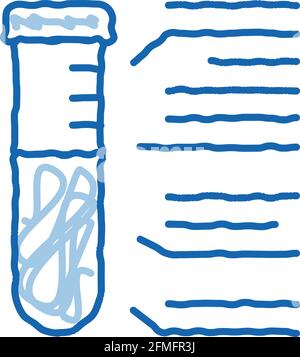 Handgezeichnete Illustration für Laborflask Doodle Icon Stock Vektor