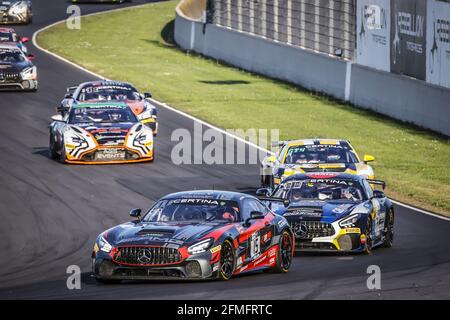 15 CAMPBELL Christopher (FRA), IBANEZ Lluc (ESP), NM Racing Team, Mercedes-AMG GT4, Action beim 2. Lauf des Championnat de France FFSA GT - GT4 France 2021, vom 6. Bis 9. Mai 2021 auf dem Circuit de Nevers Magny-Cours, Magny-Cours, Frankreich - Photo Paulo Maria / DPPI Stockfoto