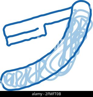 Vintage Dangerous Razor Doodle Symbol handgezeichnete Illustration Stock Vektor