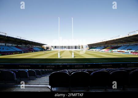 Twickenham Stoop, London, Großbritannien. Mai 2021. Englische Premiership Rugby, Harlekine gegen Wespen; EINE Spielfeldansicht an einem sonnigen Tag aus Twickenham Stoop leer aufgrund der Pandemie Credit: Action Plus Sports/Alamy Live News Stockfoto