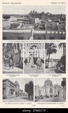 Vintage Schwarz-Weiß-Fotos von Afrika 1940er Jahre. Stockfoto