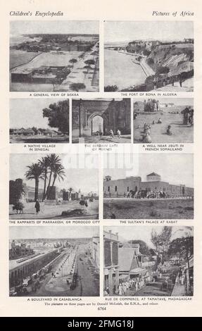 Vintage Schwarz-Weiß-Fotos von Afrika 1940er Jahre. Stockfoto