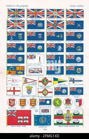 British Commonwealth & Empire Flags 1930er Jahre. Stockfoto