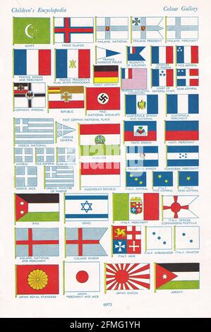 World Flags 1940er Jahre Stockfoto