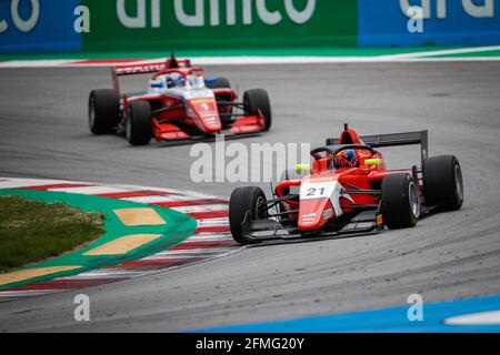 21 QUINN Alex, Arden, Aktion während der 2. Runde der Formel-Regional-Europameisterschaft 2021 von Alpine vom 07. Bis 10. Mai 2021 auf dem Circuit de Barcelona-Catalunya, in Montmelo, bei Barcelona, Spanien - Foto Antonin Vincent / DPPI Stockfoto