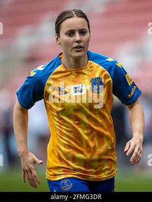 Leigh Sports Village, Lancashire, Großbritannien. Mai 2021. Women's English Super League, Manchester United Women versus Everton Women; Hayley Raso von Everton Women während des Warm Up Credit: Action Plus Sports/Alamy Live News Stockfoto