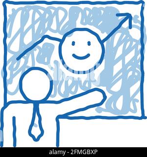 Human Smile Board Doodle Icon Handgezeichnete Illustration Stock Vektor