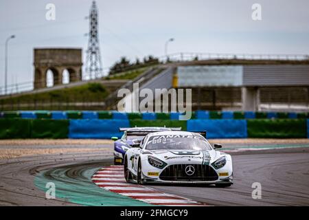 06 Engel Maro (ger), Stolz Luca (ger), TokSport, Mercedes-AMG GT3, Action beim 2. Lauf der Fanatec GT World Challenge Europe 2021 Powered by AWS, vom 6. Bis 9. Mai 2021 auf dem Circuit de Nevers Magny-Cours, Magny-Cours, Frankreich - Foto Clement Luck / DPPI / LiveMedia Stockfoto