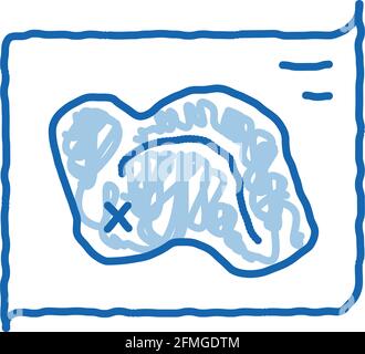 Karte Schatz Doodle Symbol handgezeichnete Illustration Stock Vektor