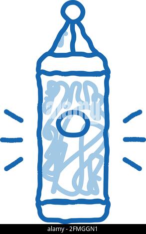 Handgezeichnete Illustration für Boxsack-Doodle-Symbol Stock Vektor