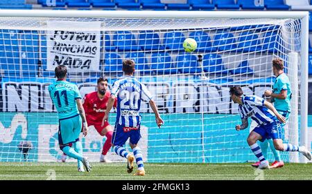 Jose Luis Morales aus Levante erzielt beim Fußballspiel der spanischen Meisterschaft La Liga zwischen Deportivo Alaves und Levante UD am 8. Mai 2021 im Mendizorroza-Stadion in Vitoria, Spanien ein Tor - Foto Inigo Larreina / Spanien DPPI / DPPI / LiveMedia Stockfoto