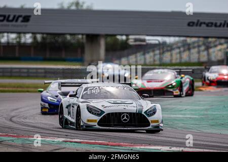 06 Engel Maro (ger), Stolz Luca (ger), TokSport, Mercedes-AMG GT3, Action beim 2. Lauf der Fanatec GT World Challenge Europe 2021 Powered by AWS, vom 6. Bis 9. Mai 2021 auf dem Circuit de Nevers Magny-Cours, Magny-Cours, Frankreich - Foto Clément Luck / DPPI Stockfoto