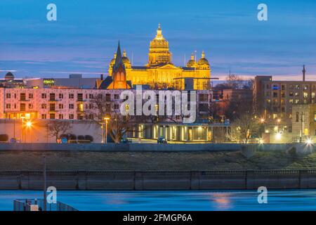 State Capitol in des Moines, Iowa USA Stockfoto