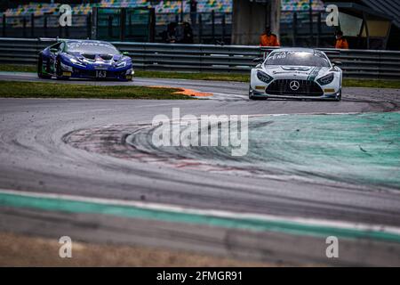 06 Engel Maro (ger), Stolz Luca (ger), TokSport, Mercedes-AMG GT3, Action beim 2. Lauf der Fanatec GT World Challenge Europe 2021 Powered by AWS, vom 6. Bis 9. Mai 2021 auf dem Circuit de Nevers Magny-Cours, Magny-Cours, Frankreich - Foto Clement Luck / DPPI / LiveMedia Stockfoto