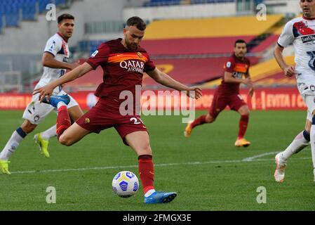 Rom, Italien. Mai 2021. Borja Mayoral von AS Roma in Aktion gesehen während der italienischen Fußball-Liga EIN Spiel 2020/2021 zwischen AS Roma gegen FC Crotone im Olimpic Stadium in Rom./LiveMedia Kredit: Unabhängige Fotoagentur/Alamy Live News Stockfoto