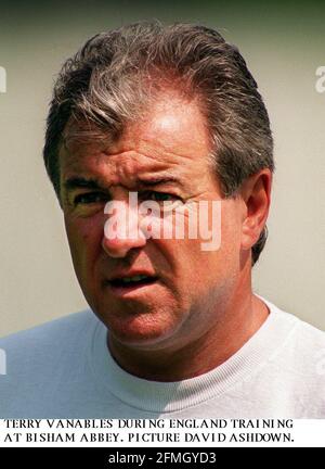 Terry Venables England Fußballmanager freut sich auf die Euro 96 Stockfoto