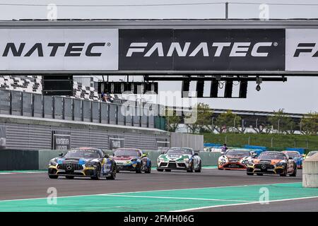 74 JOULIE Enzo (FRA), BAUD Sébastien (FRA), CD Sport, Mercedes-AMG GT4, Action beim 2. Lauf der Fanatec GT World Challenge Europe 2021 Powered by AWS, vom 6. Bis 9. Mai 2021 auf dem Circuit de Nevers Magny-Cours, Magny-Cours, Frankreich - Foto Paulo Maria / DPPI Stockfoto