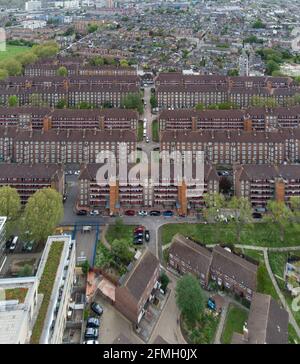 sozialwohnungen des rates in Homerton, Hackney, London, England Stockfoto