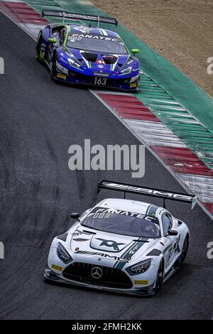 06 Engel Maro (ger), Stolz Luca (ger), TokSport, Mercedes-AMG GT3, Action beim 2. Lauf der Fanatec GT World Challenge Europe 2021 Powered by AWS, vom 6. Bis 9. Mai 2021 auf dem Circuit de Nevers Magny-Cours, Magny-Cours, Frankreich - Foto Paulo Maria / DPPI / LiveMedia Stockfoto