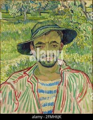 Vincent van Gogh Kunstwerk mit dem Titel The Gardener or the Portrait of a Peasant von 1889. Stockfoto
