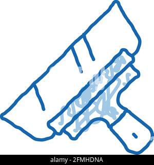 Handgezeichnete Illustration mit Kritzelsymbol aus dem Palettenmesser Stock Vektor