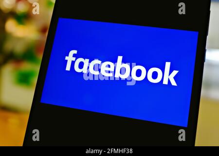Redaktionelles Foto zum Thema Facebook. Illustratives Foto für Nachrichten über Facebook - Online-Social-Media-und Social-Networking-Service Stockfoto