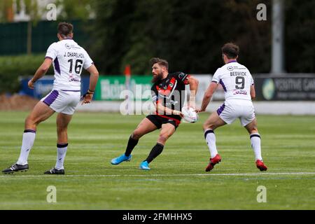 Rosslyn Park, London, Großbritannien. Mai 2021. Betfred Championship, Rugby League, London Broncos gegen Newcastle Thunder; Jarrod Sammut von London Broncos stirbt Kredit: Action Plus Sports/Alamy Live News Stockfoto